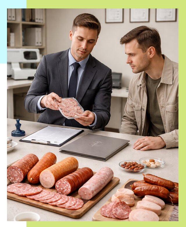 Сертификация колбасных изделий в Моршанске от 7789 р. | Алешин-Мрш