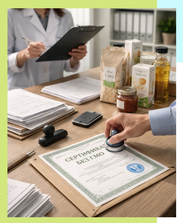 Получение сертификата Без ГМО для продукции в Моршанске